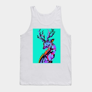 bright dear deer ecopop mexican venado in totonac tribal art Tank Top